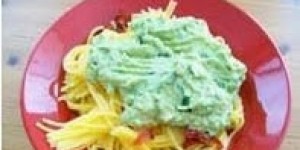 Beitragsbild des Blogbeitrags Bio-vegane Pasta mit Avocado-Creme (Rezept für 2 Personen) 