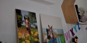 Beitragsbild des Blogbeitrags einfach.wohnen // bunte Pferdebilder fürs Kinderzimmer 