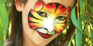 Beitragsbild des Blogbeitrags Kinderschminken: Tiger 