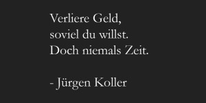 Beitragsbild des Blogbeitrags Niemals Zeit