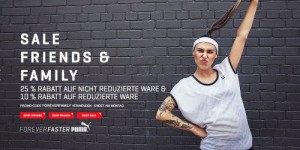 Beitragsbild des Blogbeitrags Puma: 25% Rabatt auf nicht reduzierte Ware – 10% Rabatt auf reduzierte Ware