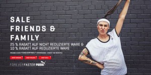 Beitragsbild des Blogbeitrags Puma: 25% Rabatt auf nicht reduzierte Ware – 10% Rabatt auf reduzierte Ware 