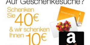 Beitragsbild des Blogbeitrags [Amazon.de] 40€ Geschenkgutschein(e) kaufen – 10€ Gutschein gratis dazu bekommen 