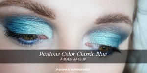 Beitragsbild des Blogbeitrags Pantone Color Classic Blue inspiriertes Augenmakeup 