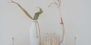 Beitragsbild des Blogbeitrags Hallo Herbst! | Schnelle und einfache Upcyling-Ideen mit Kreidefarbe und Macramee