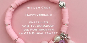 Beitragsbild des Blogbeitrags Mit dem Code HAPPYVERSAND schenke ich Ihnen die Portokosten 