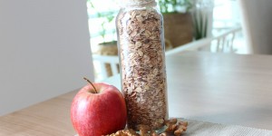 Beitragsbild des Blogbeitrags Porridge mit Apfel und Walnüssen