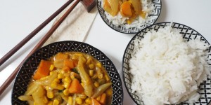 Beitragsbild des Blogbeitrags Thai Curry mit Süßkartoffeln 