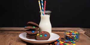 Beitragsbild des Blogbeitrags M&M’s Schoko Cookies