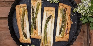 Beitragsbild des Blogbeitrags Spargeltarte – eine knusprige Tarte mit Spargel 