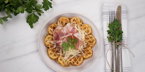 Beitragsbild des Blogbeitrags Herzhafte Waffeln