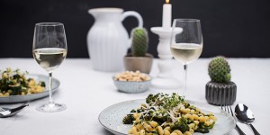 Beitragsbild des Blogbeitrags Grüne Gemüsepasta geröstet 