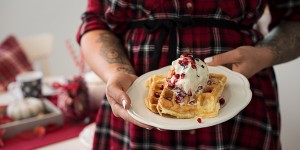 Beitragsbild des Blogbeitrags Waffeln mit Eiscreme Topping