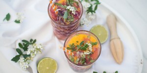 Beitragsbild des Blogbeitrags Sommerlicher Rotwein Mojito