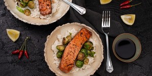 Beitragsbild des Blogbeitrags Teriyaki Lachs mit Wintergemüse 