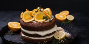 Beitragsbild des Blogbeitrags Orangentorte mit Orangen-Buttercreme 