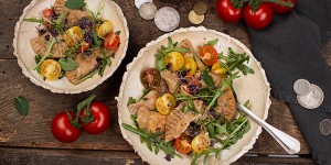 Beitragsbild des Blogbeitrags Schlutzkrapfen mit Tomaten und Rucola 