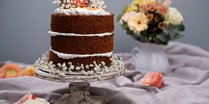 Beitragsbild des Blogbeitrags Zitronen Holunder Torte mit Meringue Creme 