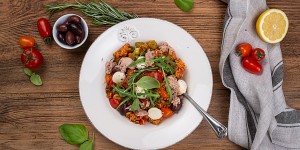 Beitragsbild des Blogbeitrags Italienischer Reissalat mit Thunfisch 