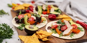 Beitragsbild des Blogbeitrags Hühner Fajitas mit Kürbis 