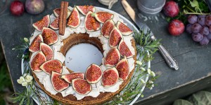 Beitragsbild des Blogbeitrags Schoko Feigen Kuchen mit Zimtcreme