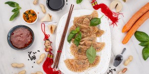 Beitragsbild des Blogbeitrags Jiaozi – chinesische Teigtaschen Veggie