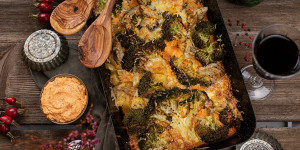 Beitragsbild des Blogbeitrags Würziges Brokkoli Kartoffel Gratin