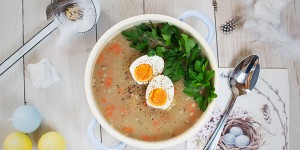 Beitragsbild des Blogbeitrags Weißer Zurek (Ostersuppe)