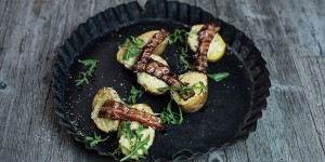 Beitragsbild des Blogbeitrags Gratinierte Ofenkartoffeln mit Speck