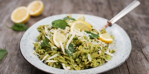 Beitragsbild des Blogbeitrags Superfood Pasta: Avocado Spinat