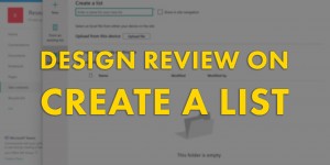 Beitragsbild des Blogbeitrags Design Review: “Create a list” experience on SharePoint Online