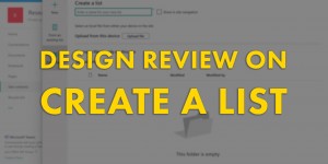 Beitragsbild des Blogbeitrags Design Review: “Create a list” experience on SharePoint Online 