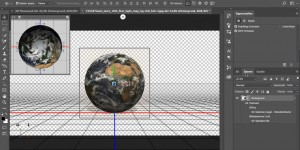 Beitragsbild des Blogbeitrags Animierter 3D Planet in Photoshop 