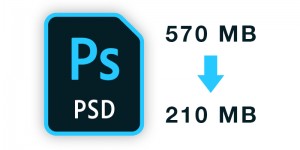 Beitragsbild des Blogbeitrags Tipps um die Größe deiner Photoshop Dateien (PSD) zu reduzieren 