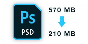 Beitragsbild des Blogbeitrags Tipps um die Größe deiner Photoshop Dateien (PSD) zu reduzieren