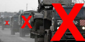 Beitragsbild des Blogbeitrags ­­­­­­­­­­Russische Militärfahrzeuge zeigen außer Z das ganze Alphabet? Fake! 