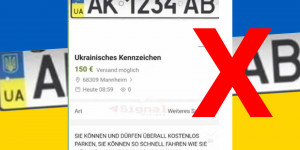 Beitragsbild des Blogbeitrags Mit Ukraine-Kennzeichen kostenlos parken? Eine gefälschte eBay-Kleinanzeige! 