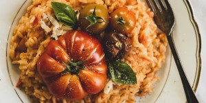 Beitragsbild des Blogbeitrags REZEPT: TOMATEN RISOTTO – VOM SAMEN BIS ZUR TOMATE 