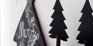 Beitragsbild des Blogbeitrags DIY zu Weihnachten Upcycling Chalkboard Haus 