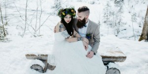 Beitragsbild des Blogbeitrags Du bist eine extravagante Winter Braut 2017 ? Elopement im Watzmanngebirge