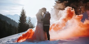 Beitragsbild des Blogbeitrags Winterhochzeit Inspiration mit Hochzeitstrends für 2017