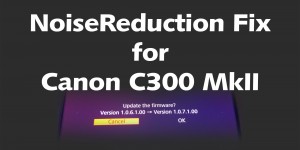 Beitragsbild des Blogbeitrags Canon C300 Mk II Firmware Update v1.0.7.1.00 Noise Reduction fix 