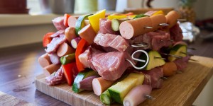 Beitragsbild des Blogbeitrags Grillspieße mit Spargel