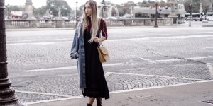 Beitragsbild des Blogbeitrags Paris Day 2 | Flounced Dress, Oversized Denim Coat, Brogue Boots 