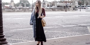 Beitragsbild des Blogbeitrags Paris Day 2 | Flounced Dress, Oversized Denim Coat, Brogue Boots