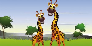Beitragsbild des Blogbeitrags Zwei verrückte Giraffen