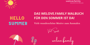 Beitragsbild des Blogbeitrags Das welove.family Malbuch für den Sommer ist da!