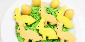 Beitragsbild des Blogbeitrags {Osterrezept}: Schnelle Zitronen-Vanille Hasenkekse