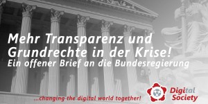 Beitragsbild des Blogbeitrags Mehr Transparenz und Grundrechte in Zeiten der Krise!