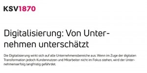 Beitragsbild des Blogbeitrags KSV berichet über Digitalisierungs-Barometer